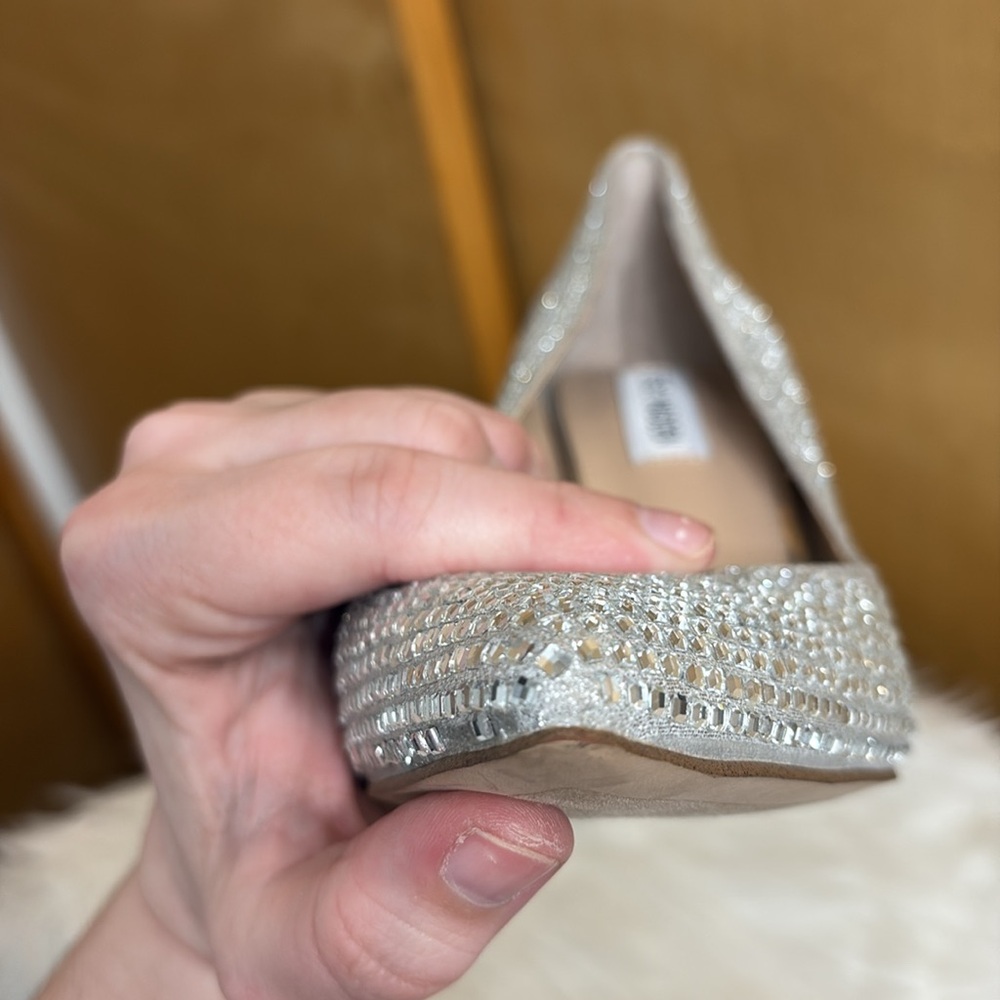 Steve Madden Silver Laveda Crystal Pump In Rhinestone Size 7.5 - Picture 14 of 17